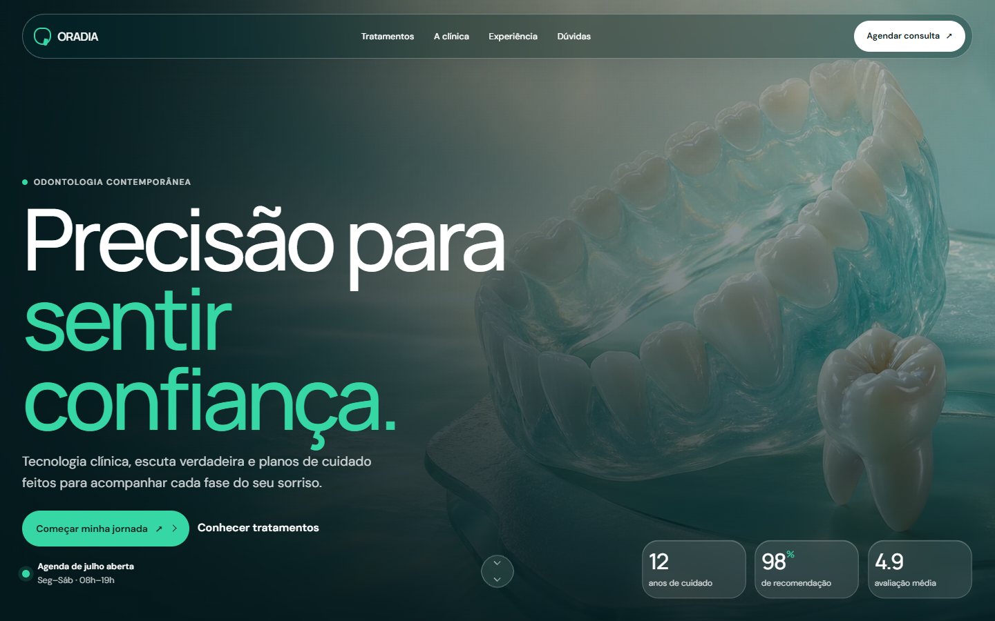 Hero original do projeto Dentist Mockup